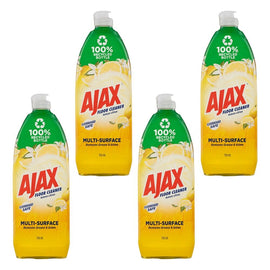 Ajax Floor Cleaner Lemon Citrus Burst 750mL Pack of 4