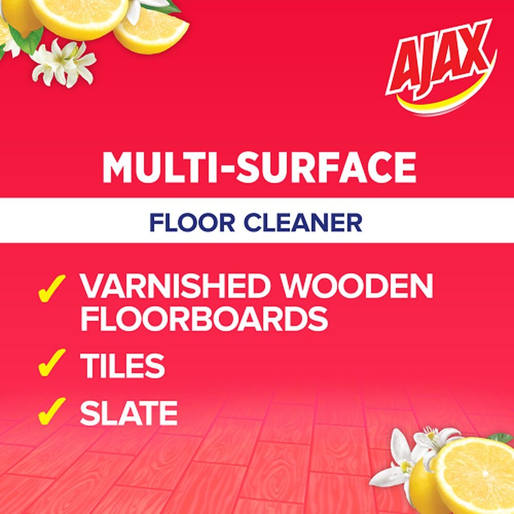 Ajax Floor Cleaner Lemon Citrus Burst 750mL