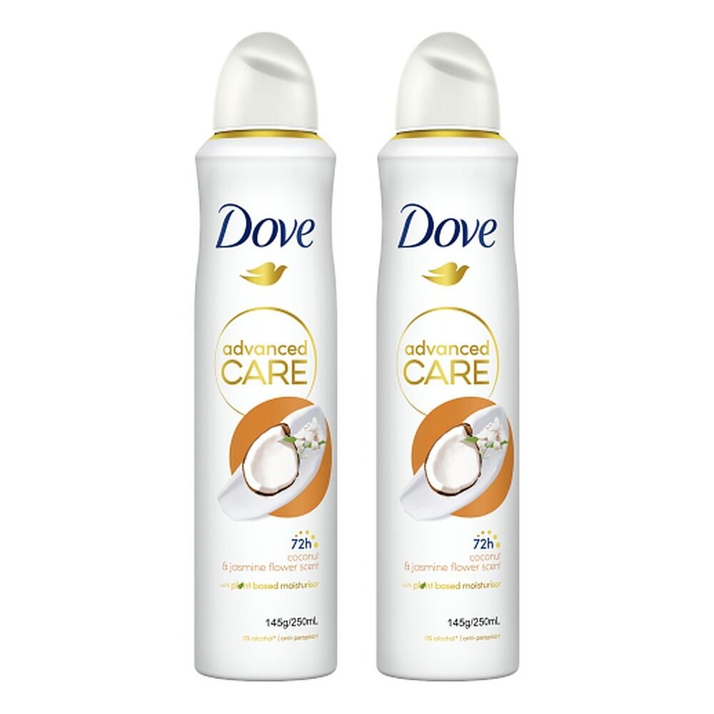 Dove Advanced Care 72h Anti-Perspirant Coconut & Jasmine Flower Scent Pack of 2