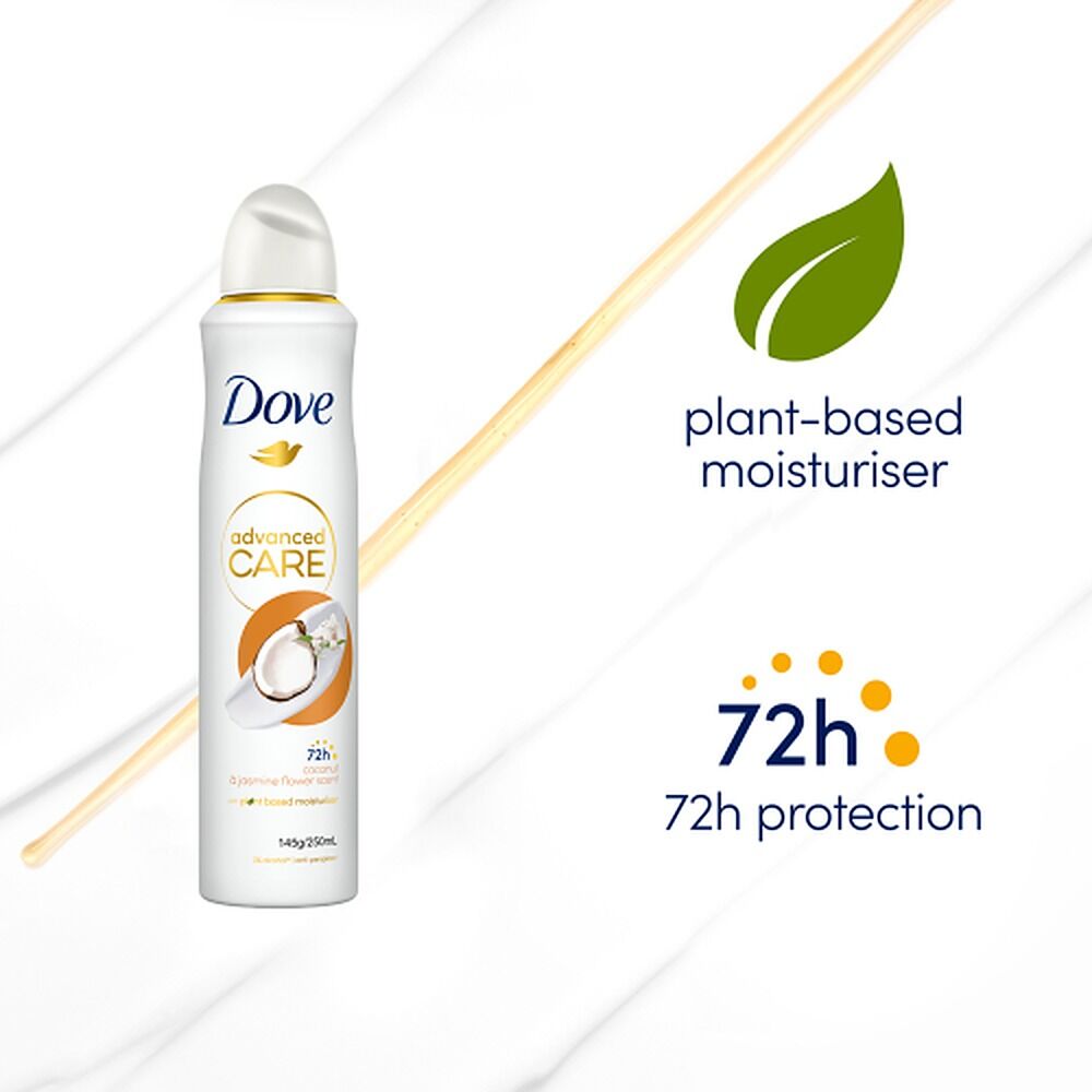 Dove Advanced Care 72h Anti-Perspirant Coconut & Jasmine Flower Scent 250mL