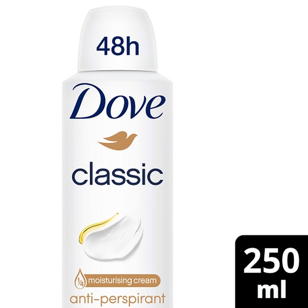 Dove Classic 48h Anti-Perspirant 1/4 Moisturising Cream 250mL