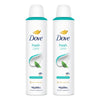 Dove Fresh 48h Anti-Perspirant 1/4 Moisturising Cream Citrus Scent Pack of 2