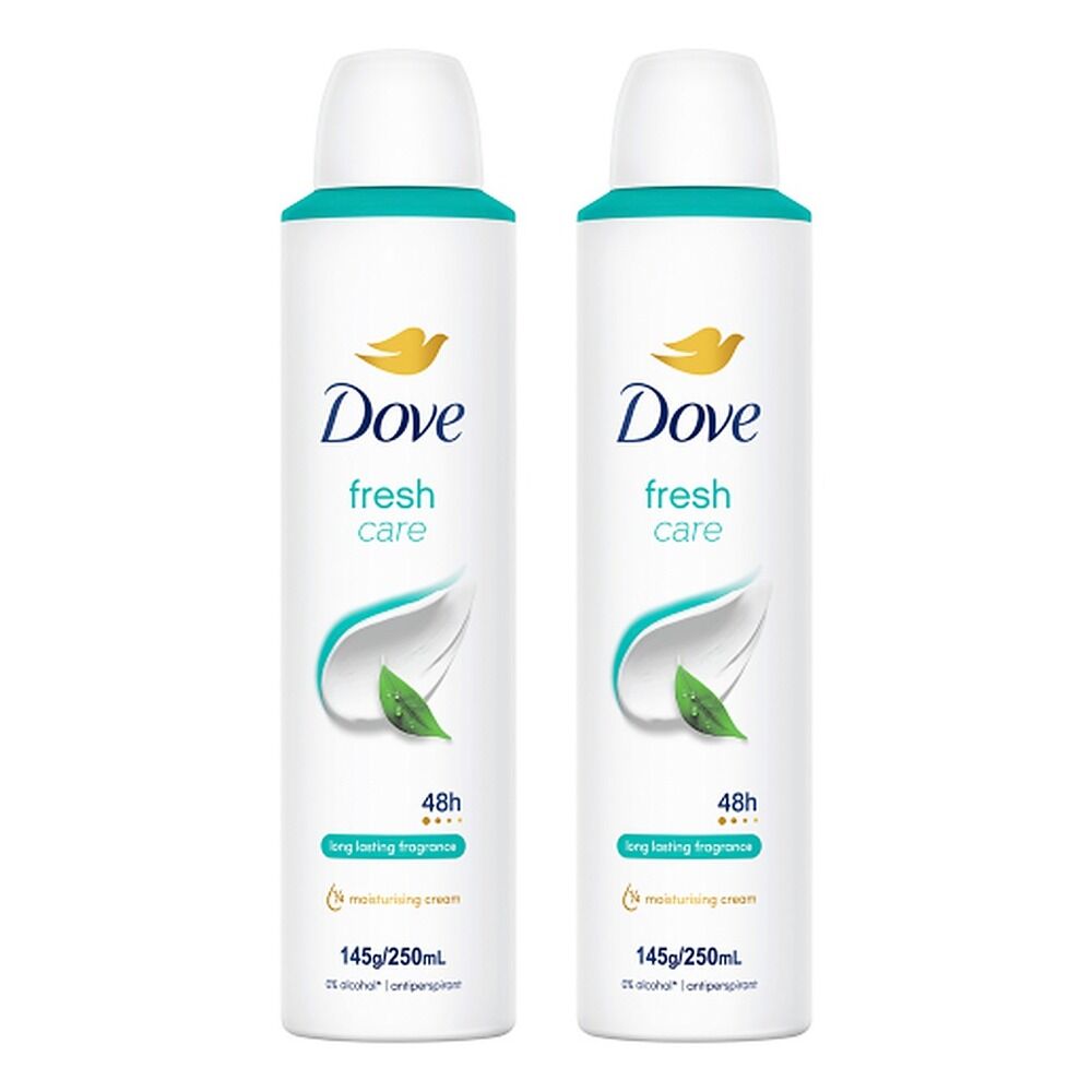 Dove Fresh 48h Anti-Perspirant 1/4 Moisturising Cream Citrus Scent Pack of 2