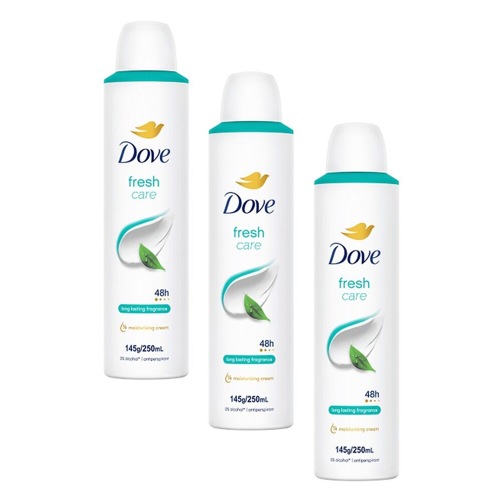 Dove Fresh 48h Anti-Perspirant 1/4 Moisturising Cream Citrus Scent Pack of 3