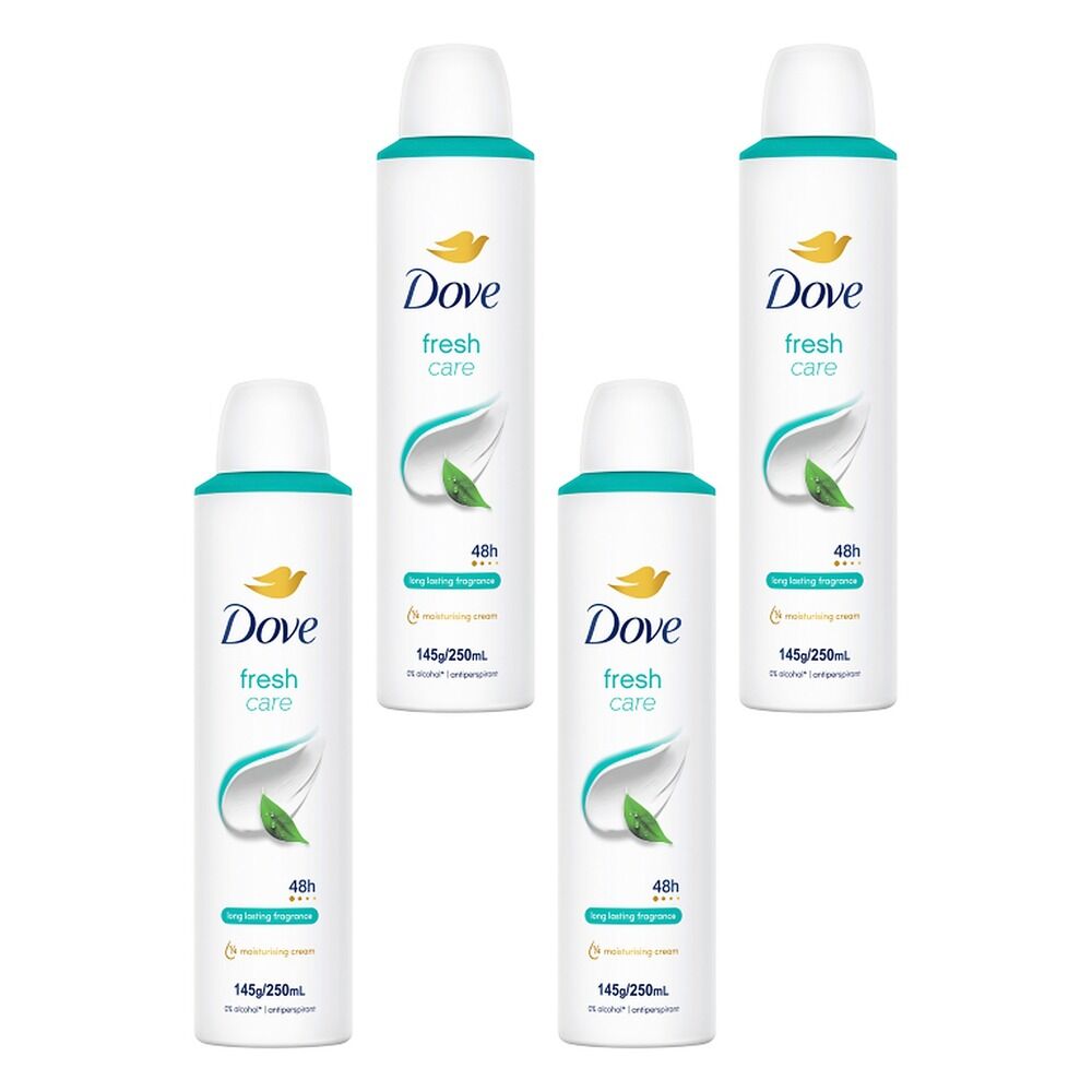 Dove Fresh 48h Anti-Perspirant 1/4 Moisturising Cream Citrus Scent Pack of 4