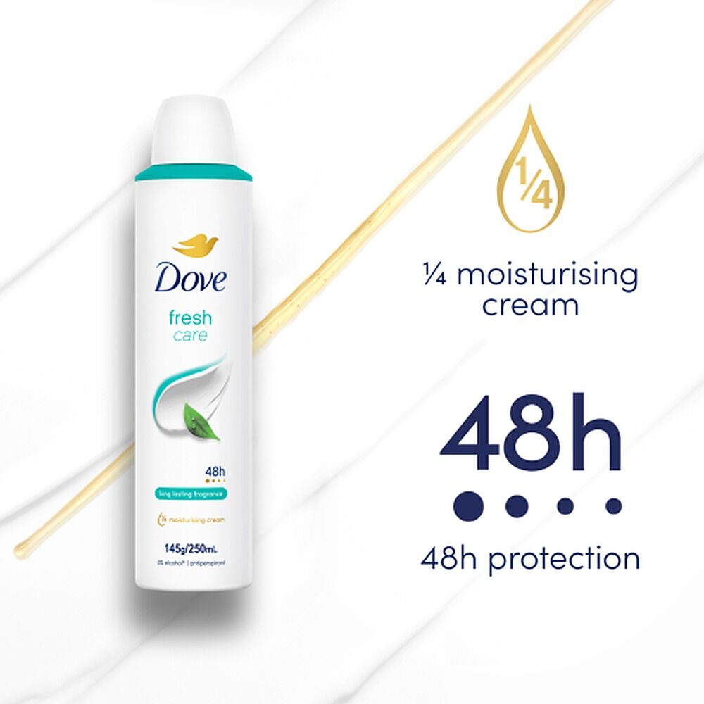 Dove Fresh 48h Anti-Perspirant 1/4 Moisturising Cream Citrus Scent 250mL