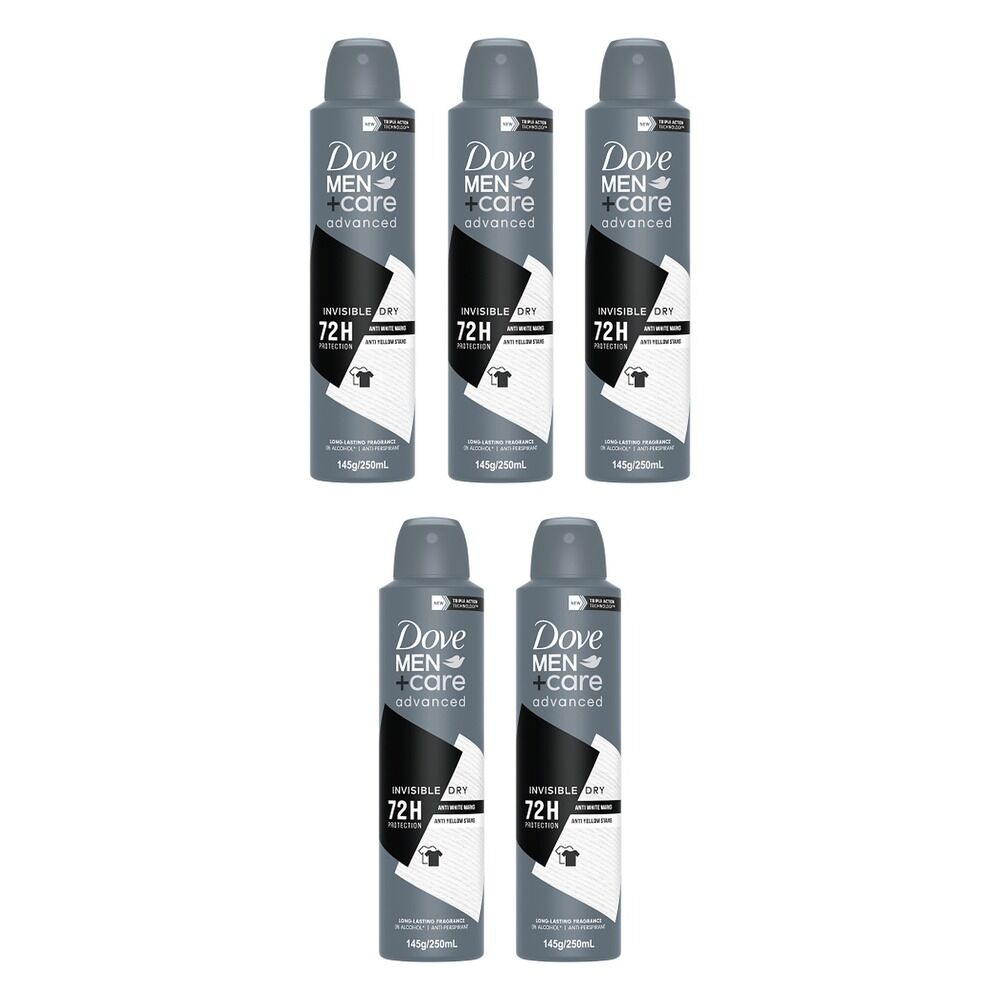 Dove Men+Care Advanced Anti-Perspirant Invisible Dry 250mL Pack of 5
