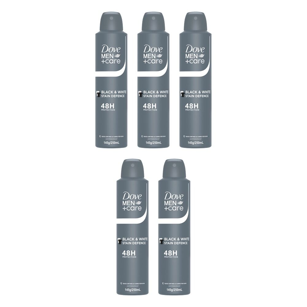 Dove Men+Care Stain Defense Antiperspirant Aerosol 250mL Pack of 5