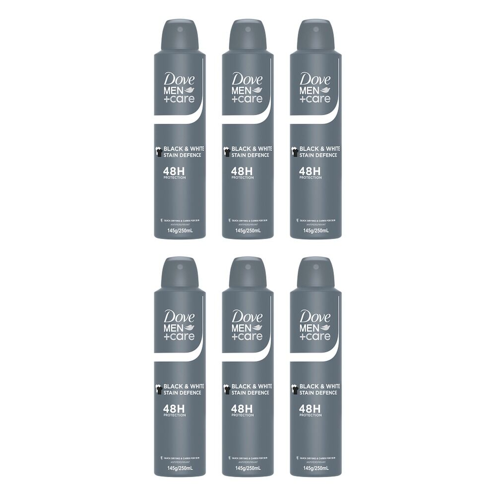 Dove Men+Care Stain Defense Antiperspirant Aerosol 250mL Pack of 6