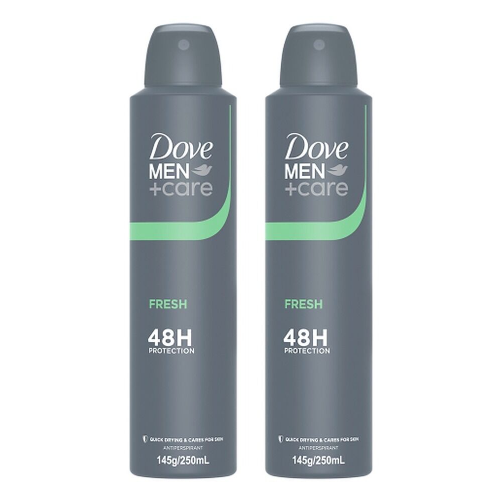 Dove Men+Care Fresh Protection + Comfort Anti-Perspirant 250mL Pack of 2