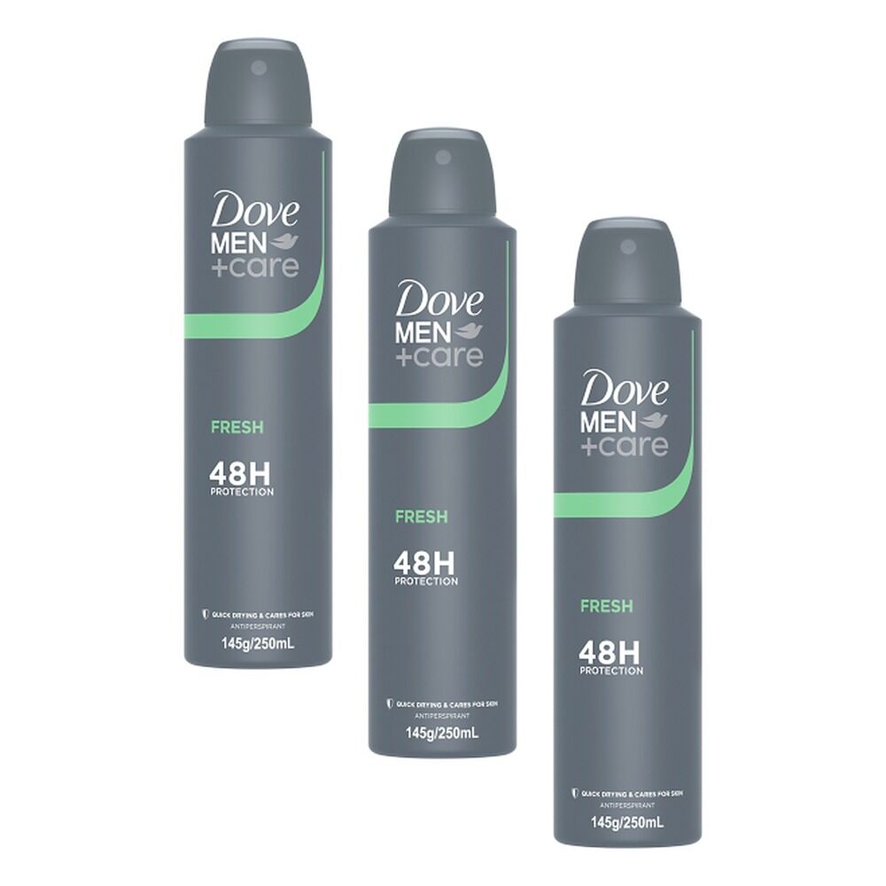 Dove Men+Care Fresh Protection + Comfort Anti-Perspirant 250mL Pack of 3