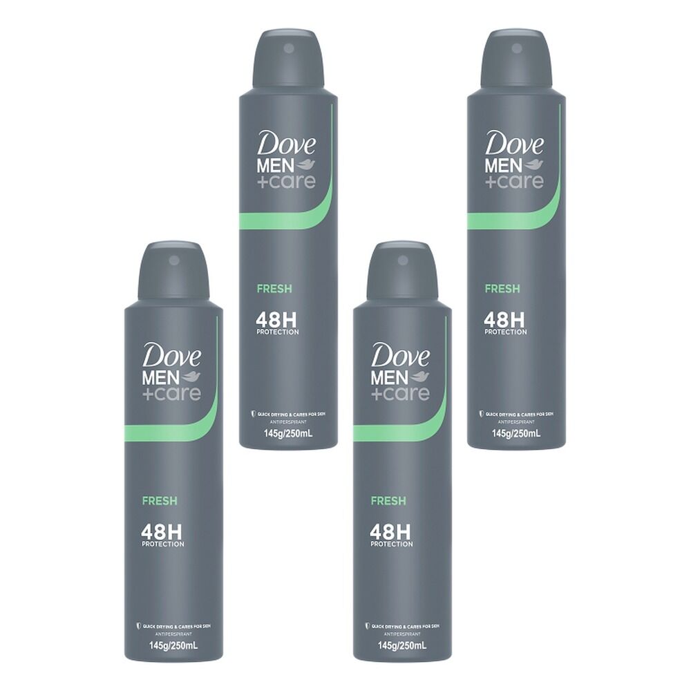 Dove Men+Care Fresh Protection + Comfort Anti-Perspirant 250mL Pack of 4