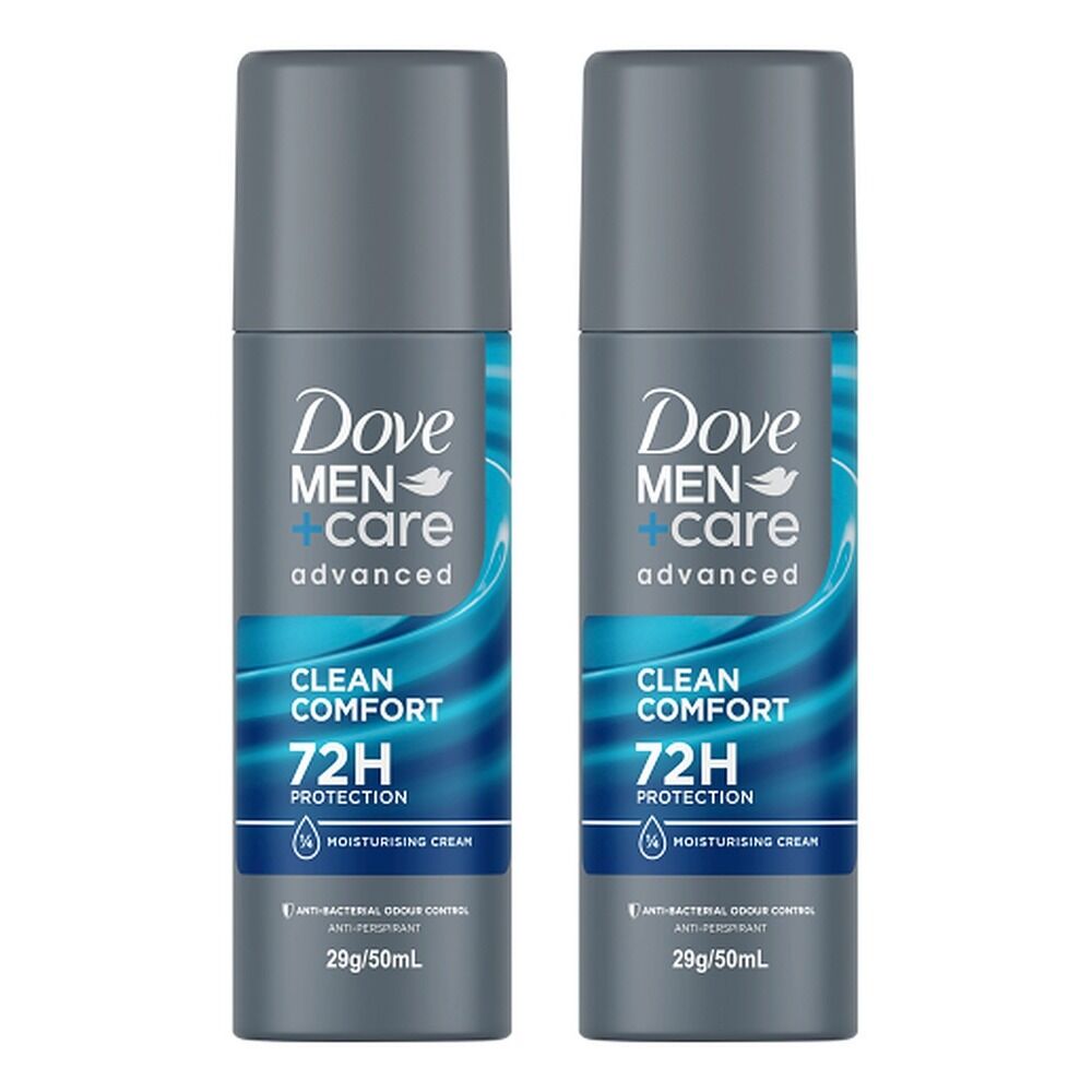 Dove Men+Care Advanced Clean Comfort Anti-Perspirant 50mL Pack of 2