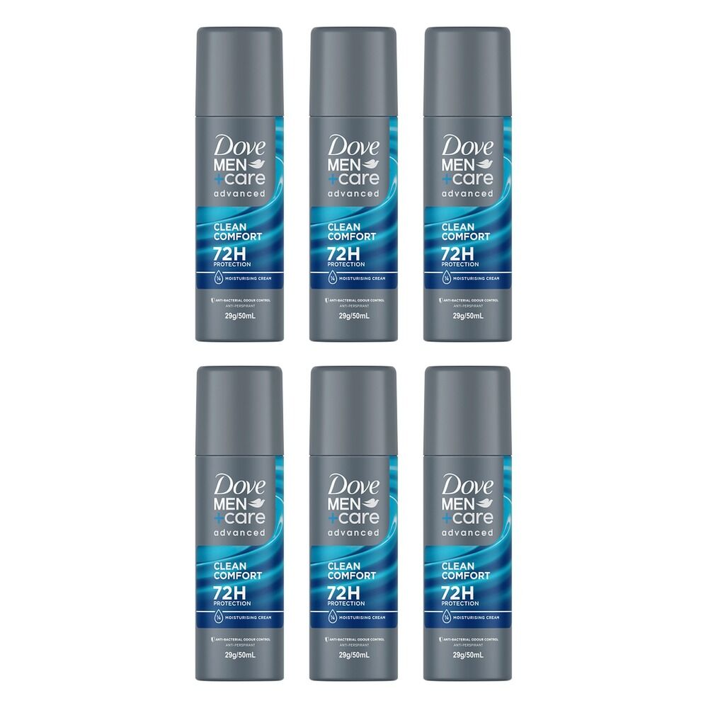 Dove Men+Care Advanced Clean Comfort Anti-Perspirant 50mL Pack of 6