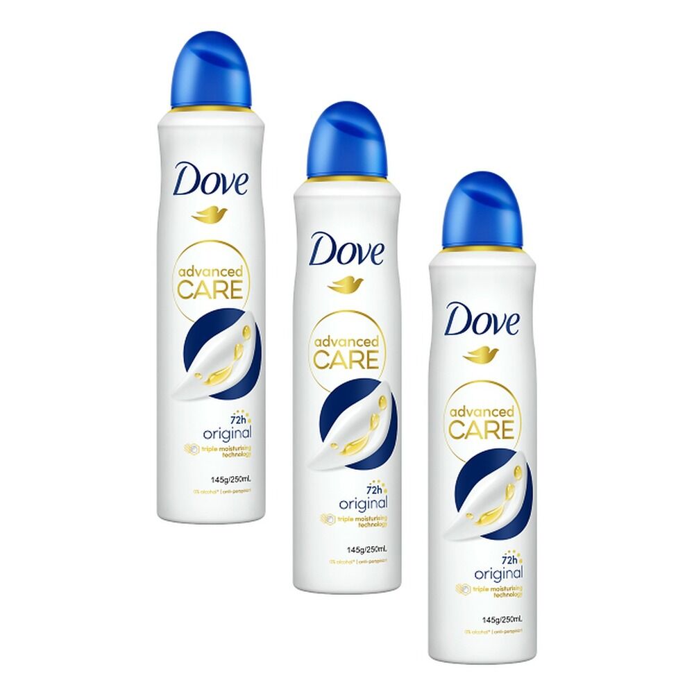 Dove Advanced Care Antiperspirant Aerosol Original 250mL Pack of 3