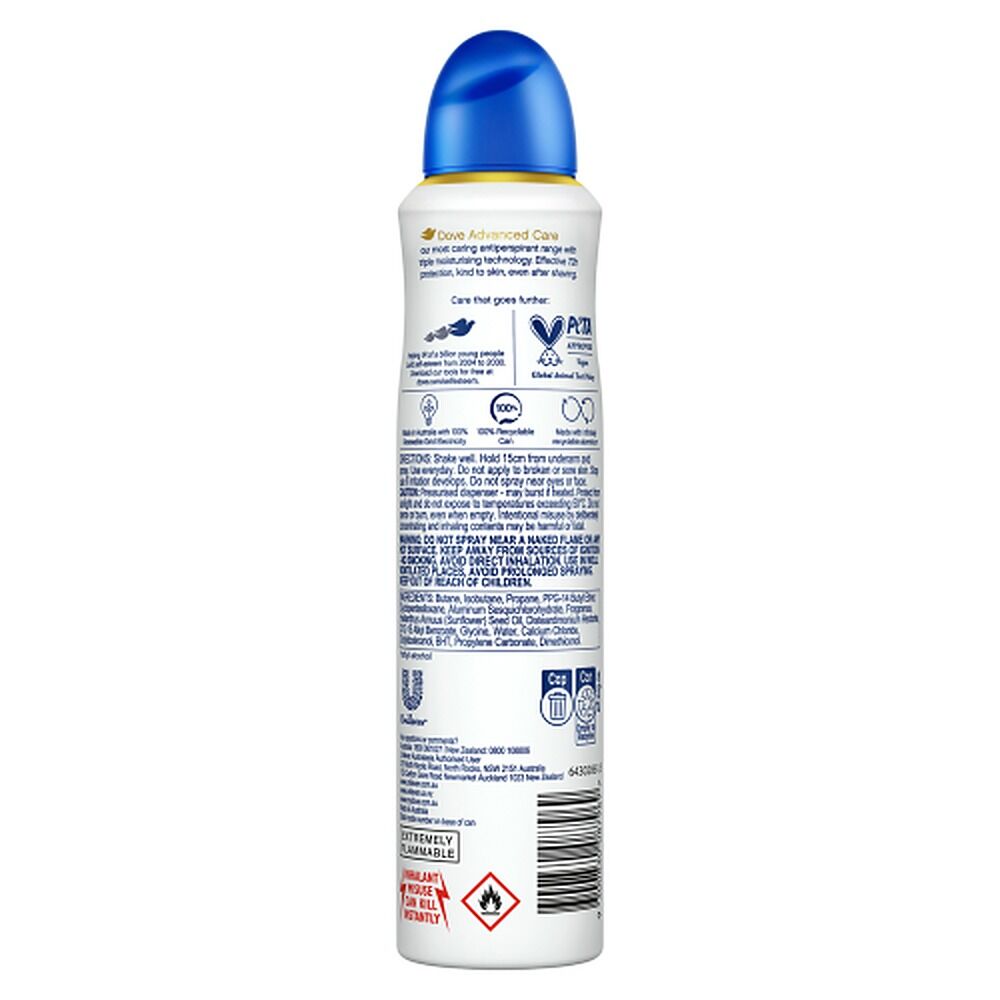 Dove Advanced Care Antiperspirant Aerosol Original 250mL