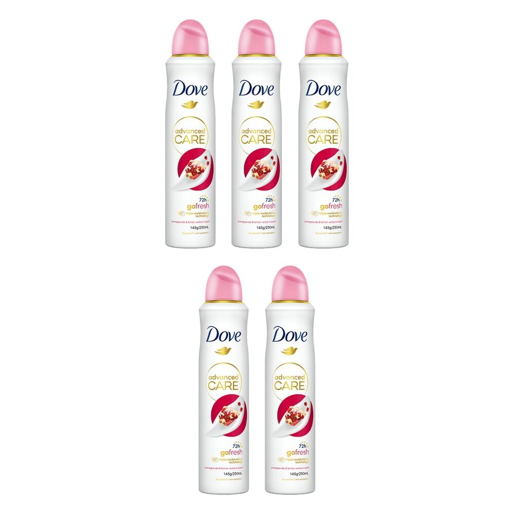 Dove Advanced Care 72H Go Fresh Antiperspirant Pomegranate & Lemon Pack of 5
