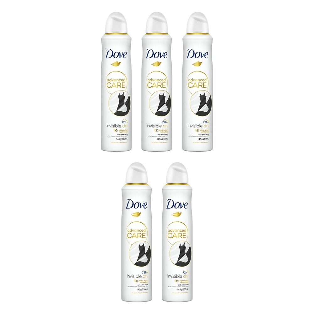 Dove Advanced Care Anti-Perspirant Invisible Dry 250mL Pack of 5