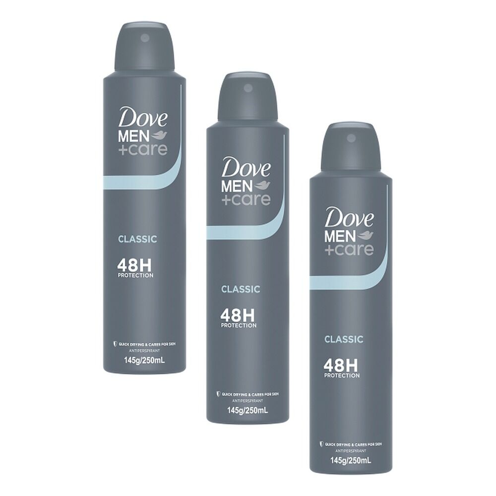Dove Men+Care Antiperspirant Aerosol Classic 250mL Pack of 3