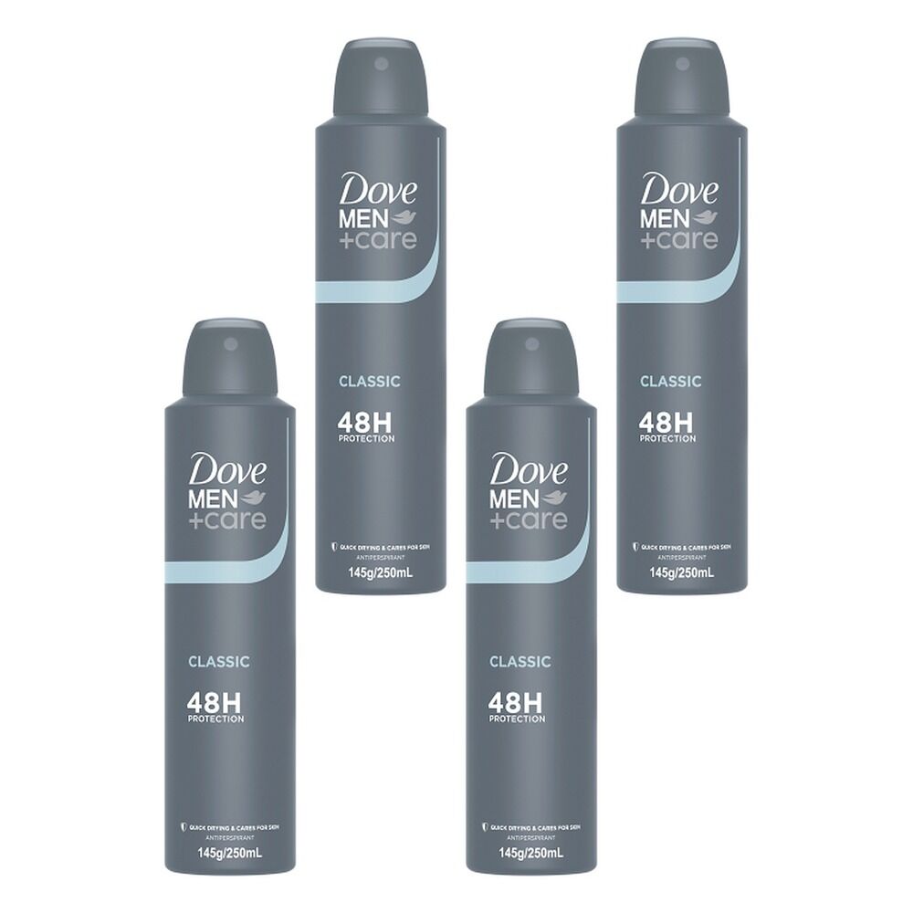 Dove Men+Care Antiperspirant Aerosol Classic 250mL Pack of 4