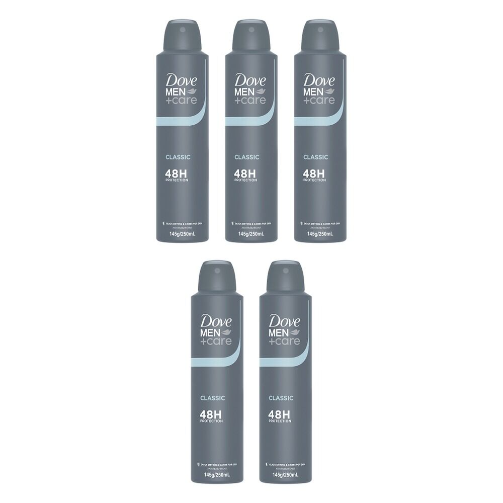 Dove Men+Care Antiperspirant Aerosol Classic 250mL Pack of 5