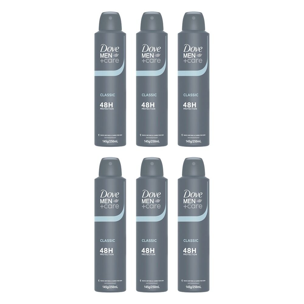 Dove Men+Care Antiperspirant Aerosol Classic 250mL Pack of 6