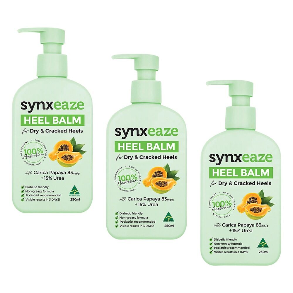 Synx Heel Relief Balm Pump 250mL Pack of 3