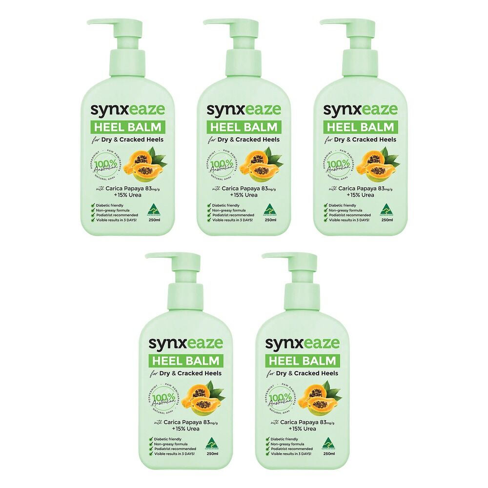 Synx Heel Relief Balm Pump 250mL Pack of 5