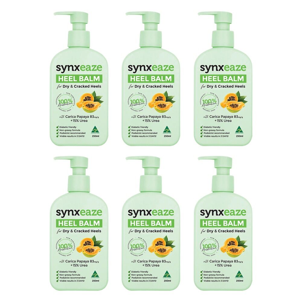 Synx Heel Relief Balm Pump 250mL Pack of 6