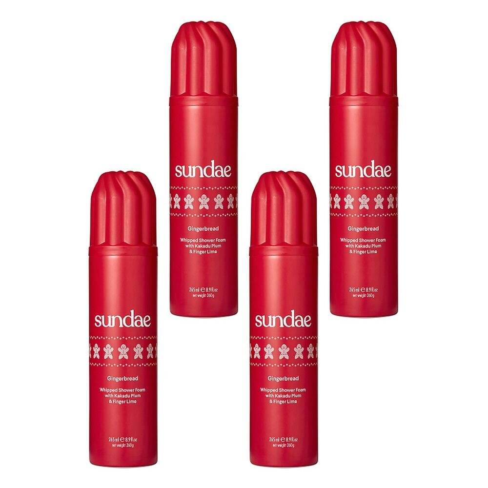 Sundae Gingerbread Shower Foam 265mL x 6 Bundle of 4