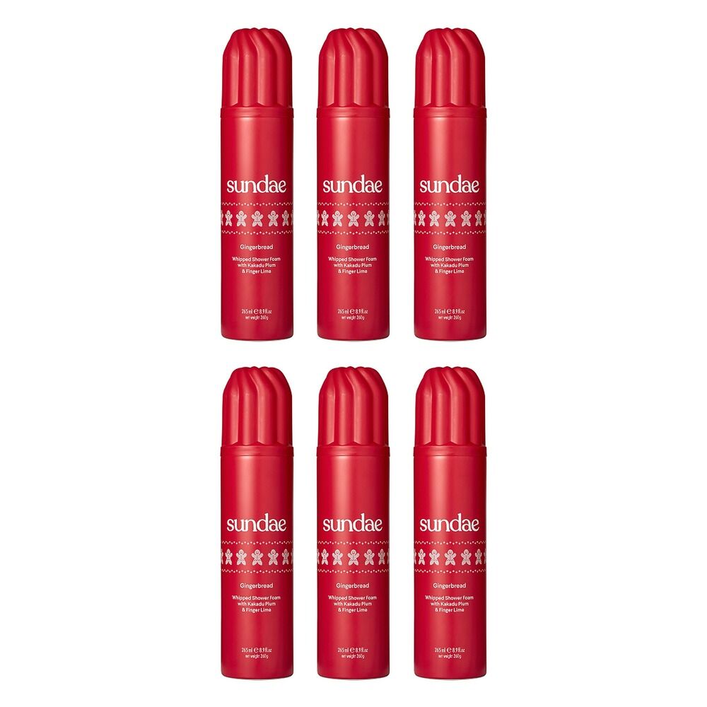 Sundae Gingerbread Shower Foam 265mL x 6 Bundle of 6