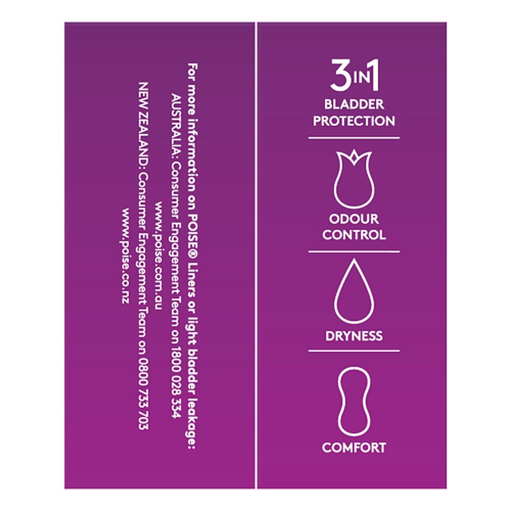 Poise 3-in-1 Bladder Protection Extra Light Liners 30 Pack