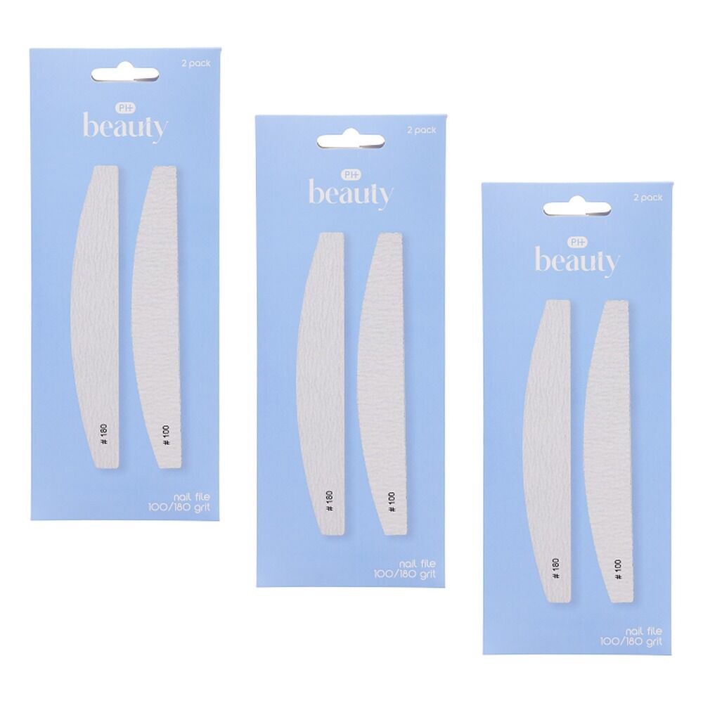 Pharmacy Health Nail File 100/180 Grit Pack of 3