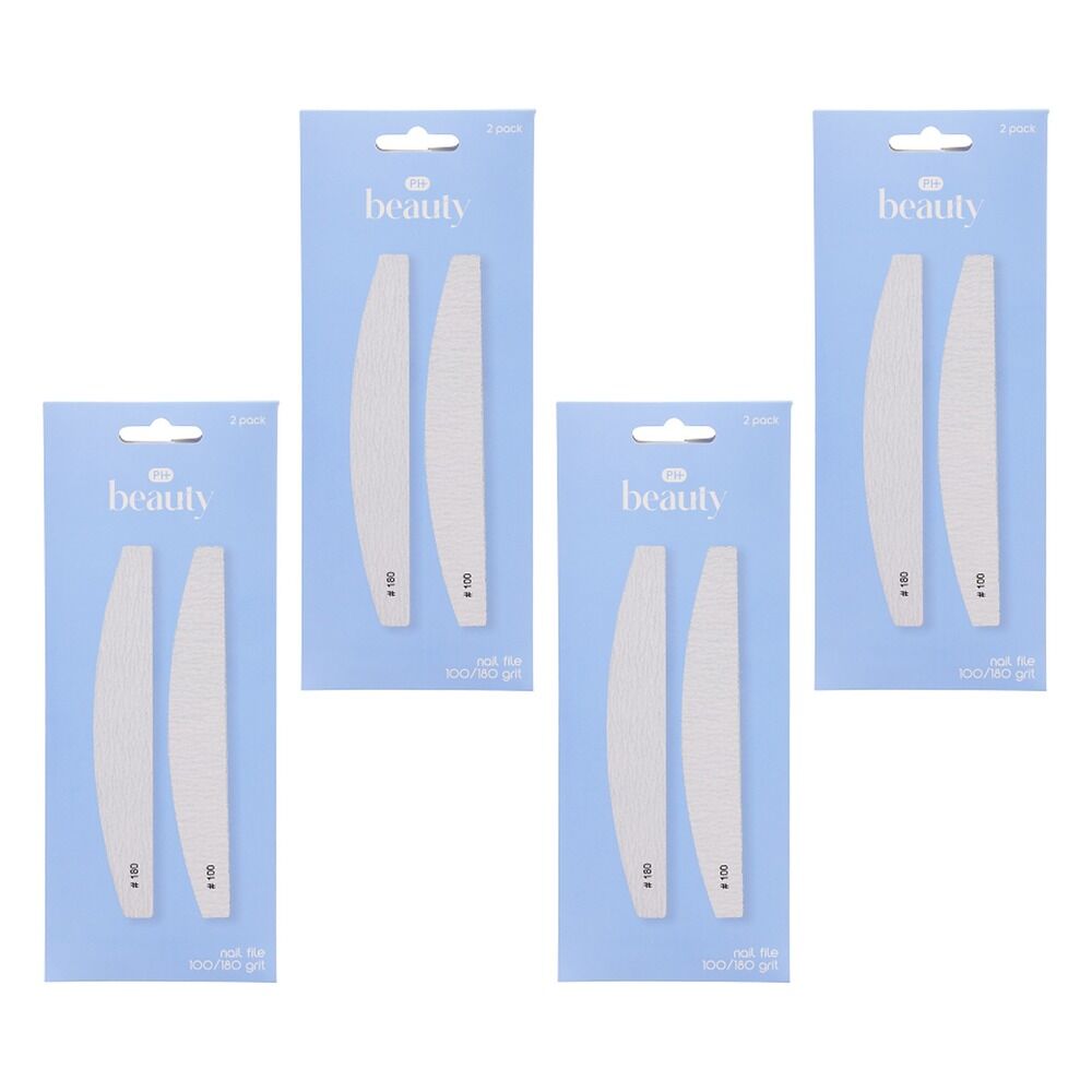 Pharmacy Health Nail File 100/180 Grit Pack of 4