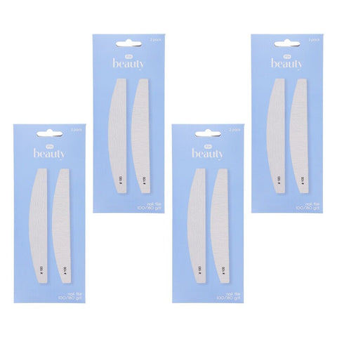 Pharmacy Health Nail File 100/180 Grit Pack of 4