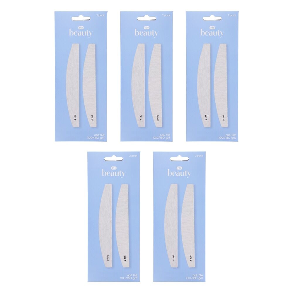 Pharmacy Health Nail File 100/180 Grit Pack of 5