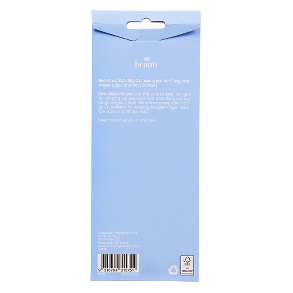 Pharmacy Health Nail File 100/180 Grit