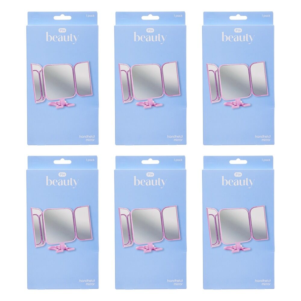 Pharmacy Health Handheld Mirror Pink Pack of 6
