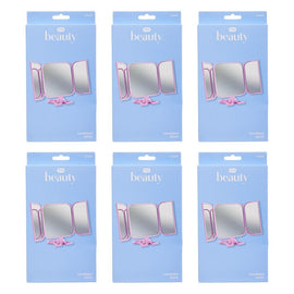 Pharmacy Health Handheld Mirror Pink Pack of 6