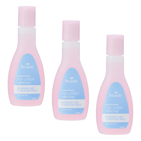 Pharmacy Health Nail Polish Remover Non-Acetone 125mL Pack of 3