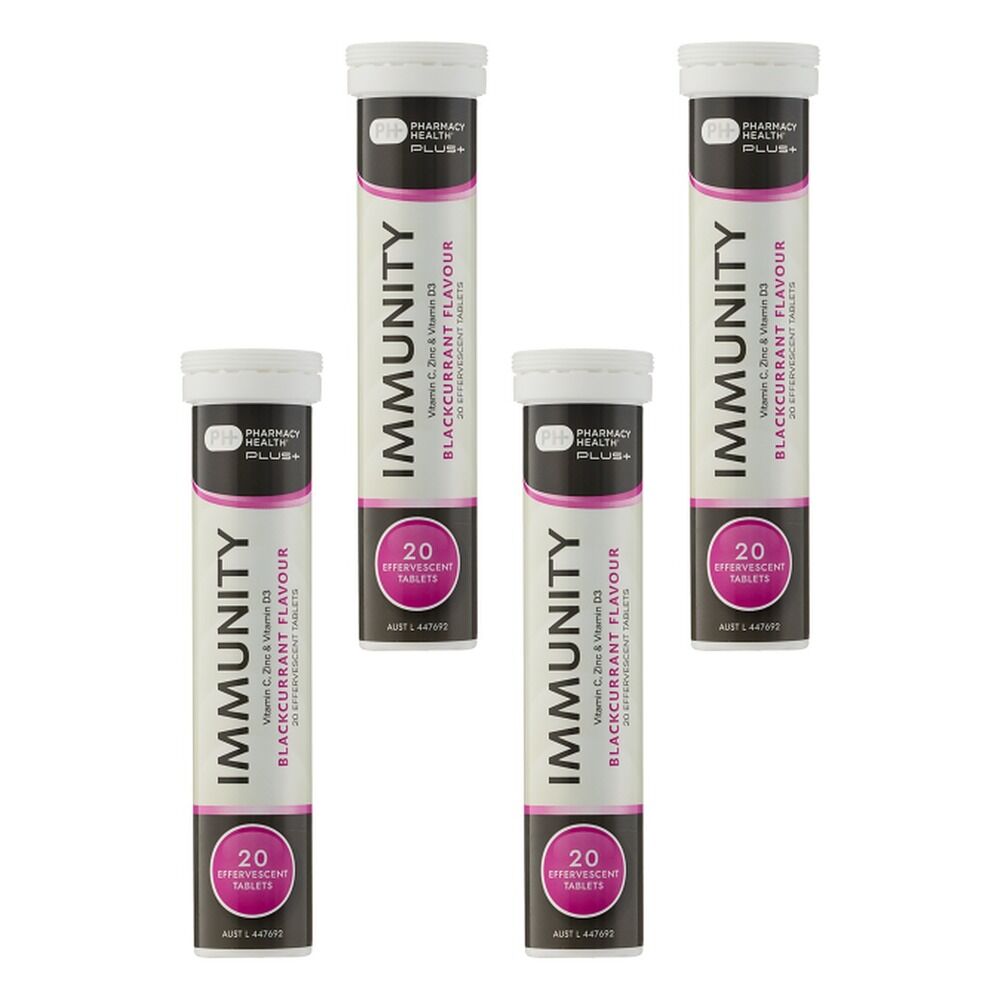 Pharmacy Health Plus Immunity 20 Effervescent Tablets Pack of 4
