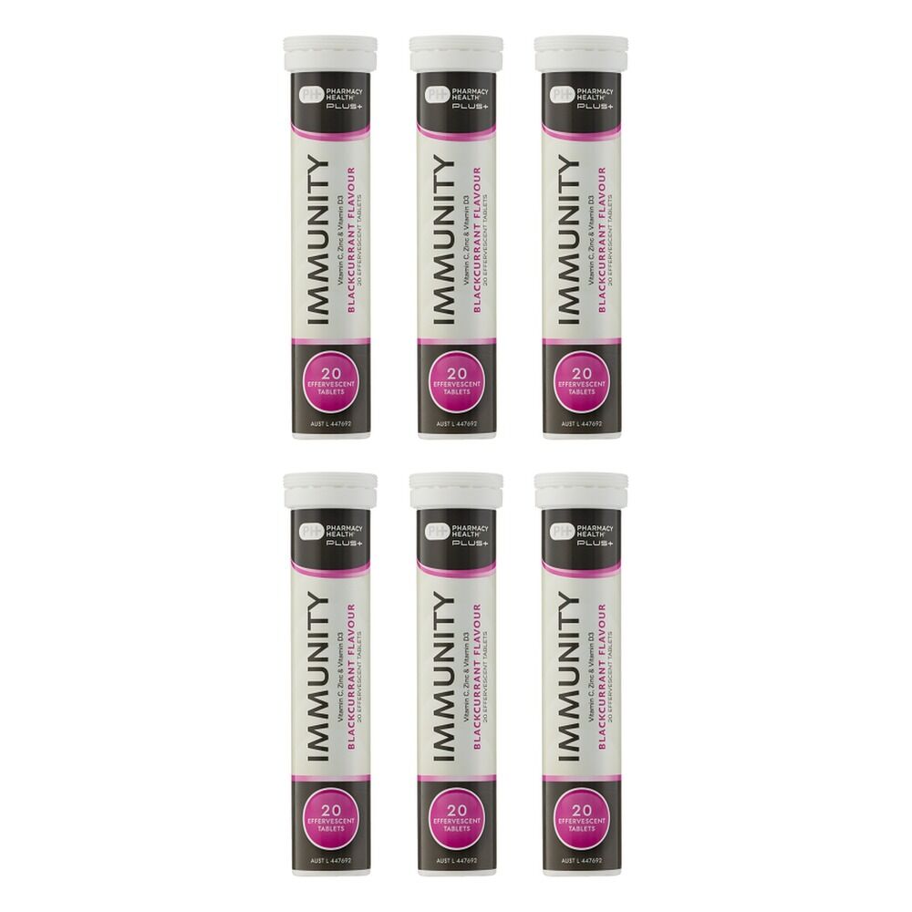 Pharmacy Health Plus Immunity 20 Effervescent Tablets Pack of 6