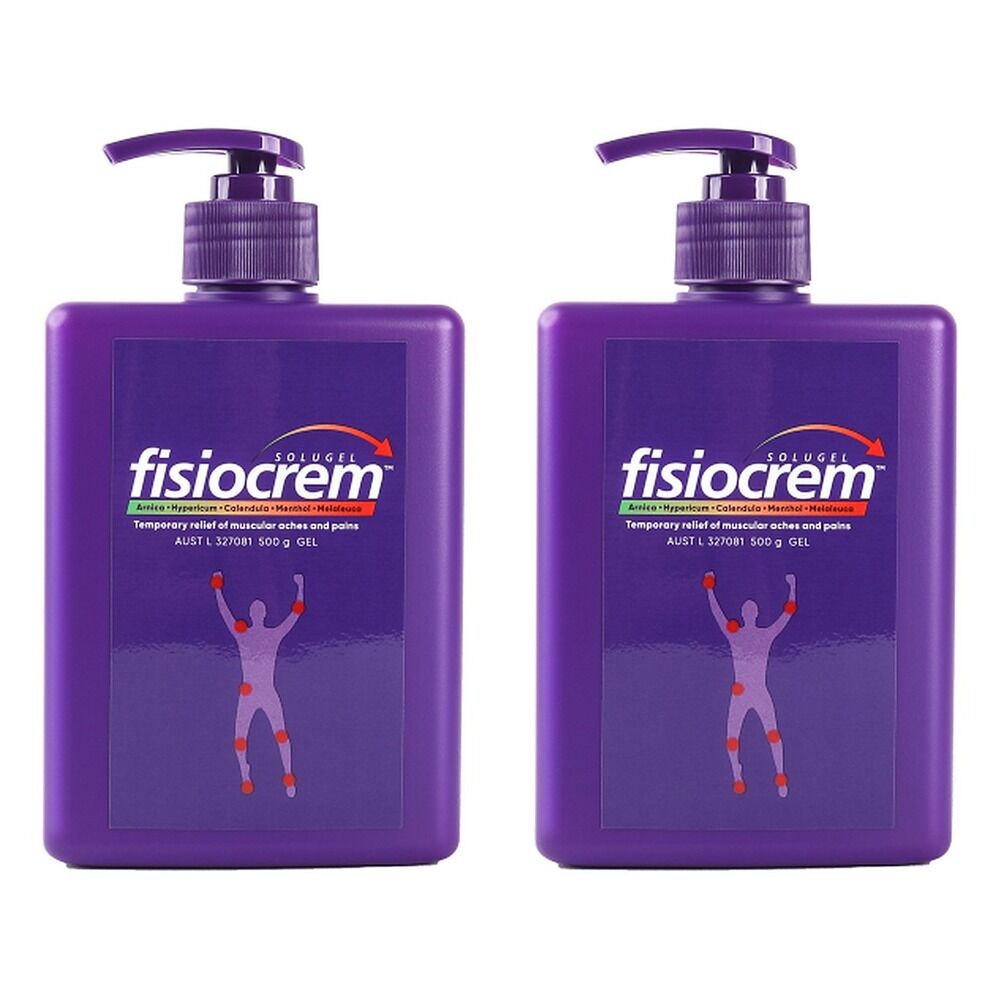 Fisiocrem Solugel Massage Gel 500g Pack of 2
