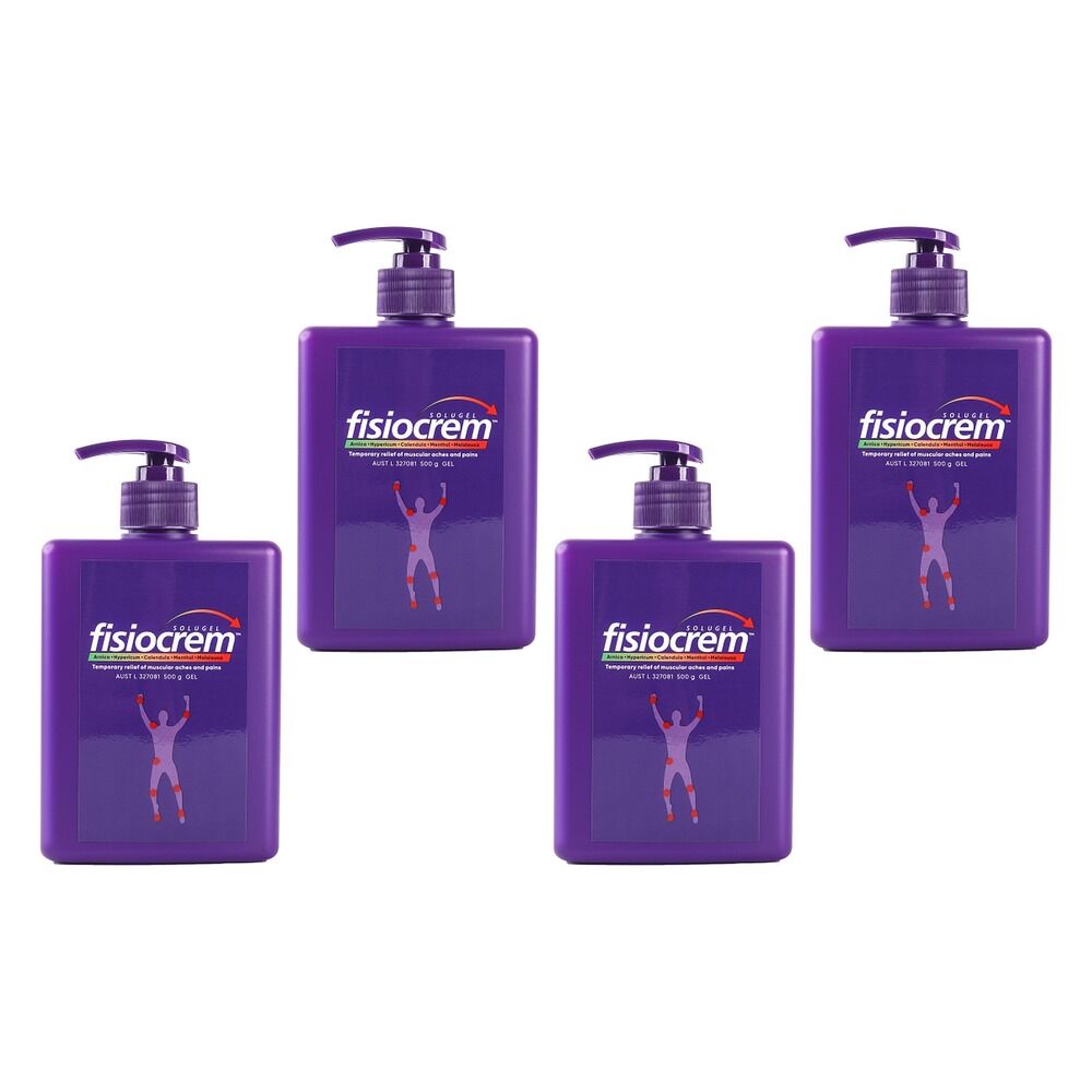 Fisiocrem Solugel Massage Gel 500g Pack of 4