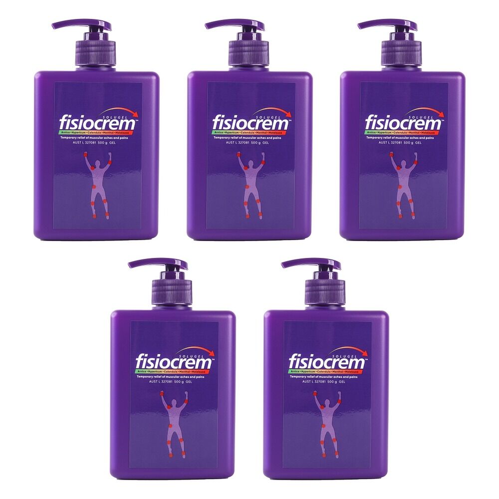 Fisiocrem Solugel Massage Gel 500g Pack of 5