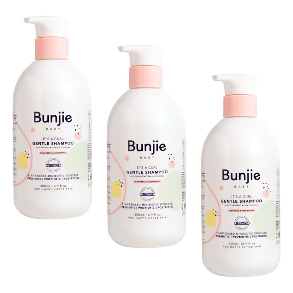 Bunjie Gentle Baby Shampoo 500mL Pack of 3