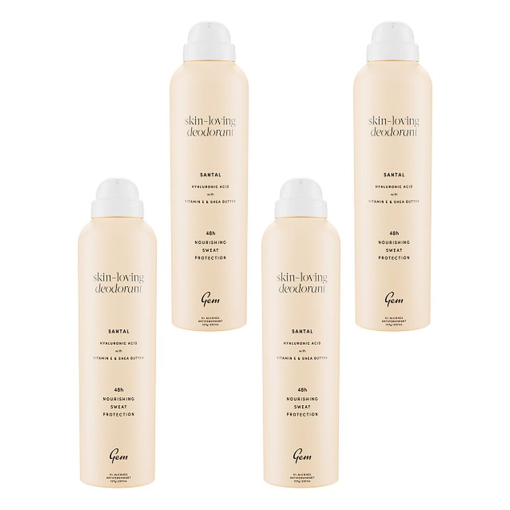 Gem Skin Loving Deodorant Santal 207mL Pack of 4