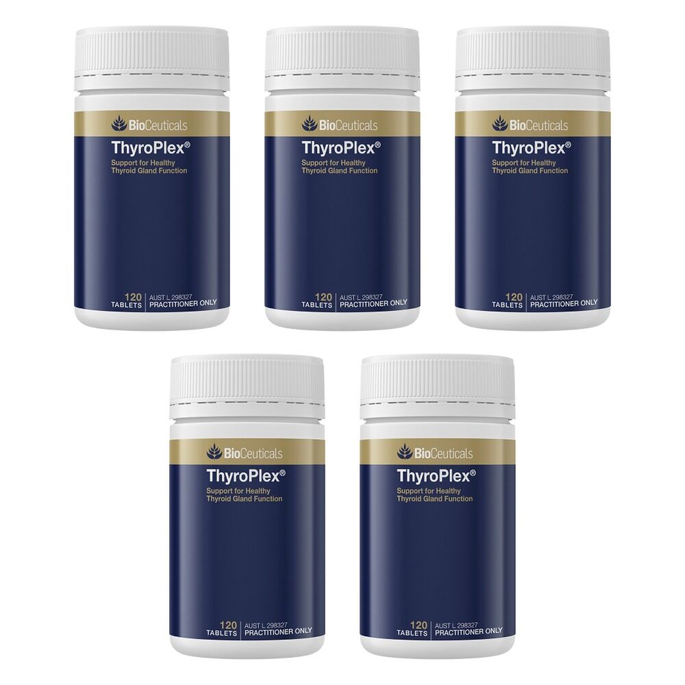Bioceuticals ThyroPlex Thyroid Support 120 Tablets Pack of 5