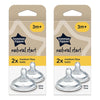 Tommee Tippee Natural Start Teats 3m+ Medium Flow 2 Pack Bundle of 2