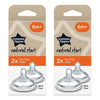 Tommee Tippee Natural Start Teats 6m+ Fast Flow 2 Pack Bundle of 2